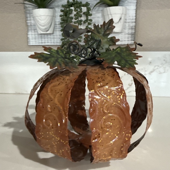 Metal Pumpkin Holiday Decor - Picture 1 of 3